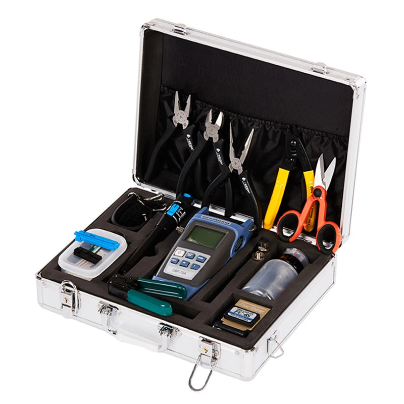 

DEBAOFU FTTH cold toolbox toolkit optical fiber household tool set FC-6S fiber cutting knife 25 pieces