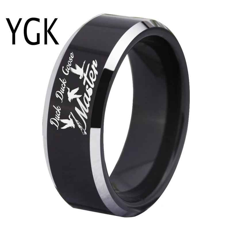 

YGK Jewelry New Men's Wedding Ring Women Engagement Anniversary Gift Ring Duck Duck Goose Master Hunting Animal Ring Party Ring