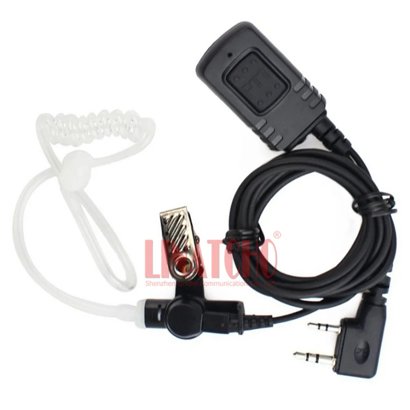 

IP54 Waterproof 2Pin Headset Earphone PTT MIC for BAOFENG Walkie talkie Radio