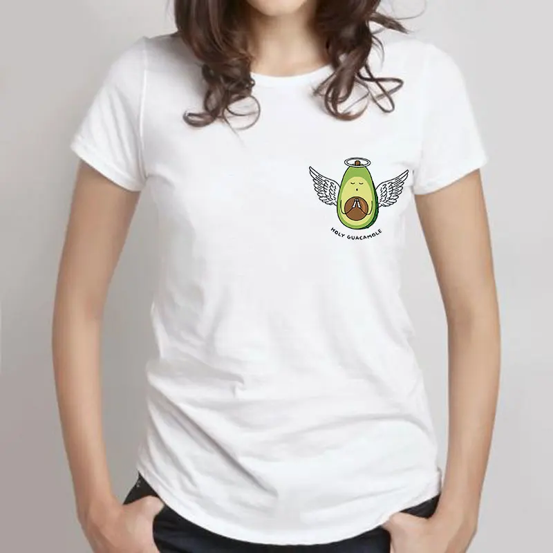 

Summer Women Avocado Vegan Kawaii Print Ulzzang T-shirt Short Sleeve Tops Tee O Neck Female Tops Casual Camisetas Mujer