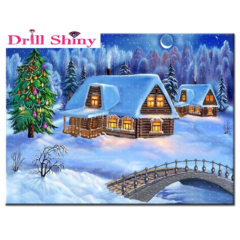 12 Stück 5D Diamant Weihnachtsgrußkarten - DIY Strass Bastelset Für Festtage