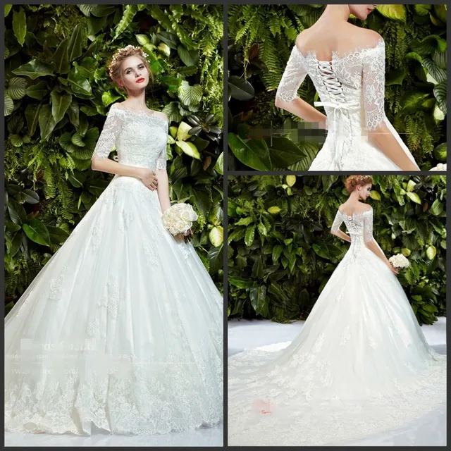 Vintage Lace Wedding Dresses with Corset