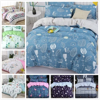 

Duvet Cover Sheet Pillowcase 3/4 pcs Bedding Sets Adult Kids Child Soft Cotton Bed Linens Single Twin Queen King Size Bedspreads