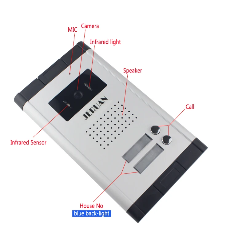 JERUAN 7 ''ЖК-дисплей видео-телефон двери 2 белый монитор 1 HD Камера квартира 1V2 дверной звонок+ RFID Доступа Управление