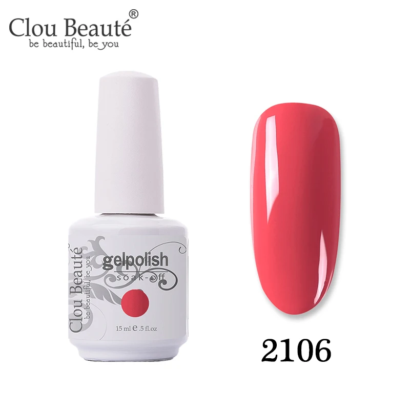 2106 Clou Beaute Новое поступление праймер гель лак УФ гель лак коралловый телесный красный розовый УФ гель лак для ногтей Гибридный маникюрный гель для ногтей лак - Цвет: 2106