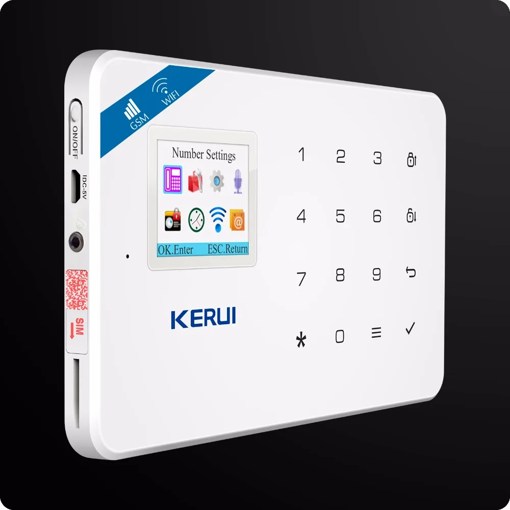 Kerui W18 inalámbrico Wifi GSM alarma IOS Android APP Control LCD GSM SMS hogar sistema de alarma antirrobo movimiento inmune Pet mascotas movimiento