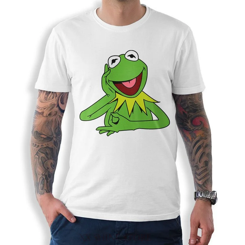 Футболка с лягушонок Кермит, футболка для шоу Muppet, мужская женская футболка унисекс, все размеры, хлопок, футболка для мужчин и женщин