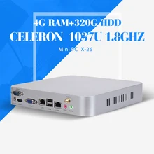 Celeron C1037U 4 г 512ram дешевые мини настольных Itx компьютер тонкий мини-пк вентилятор промышленный компьютер поддержка фильмы
