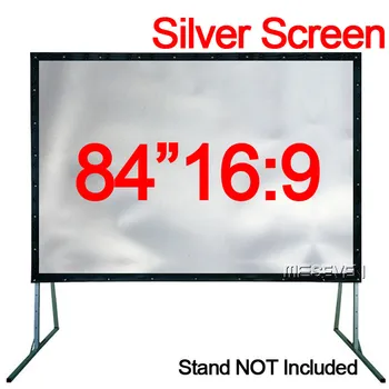 

84 inches 16:9 High-resolution Metal Silver Projection Screen for 3D HD Smart DLP Home Theater Projectors Business Party Display