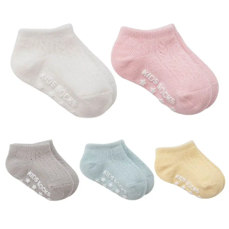 

1 Pair Baby Children Kids Boy Girl Infant Summer Cotton Thin Short Socks Non Slip New Style