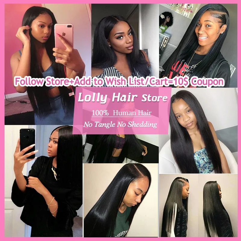 Lolly Hair Malaysian Straight Hair With Frontal Closure Free Part 4 Bundles Remy Hair Bundles With Lace Closure 13*4 Swiss Lace Lolly Hair Malaysian Straight Hair With Frontal Closure Free Part 4 Bundles Remy Hair Bundles With Lace Closure 13*4 Swiss Lace