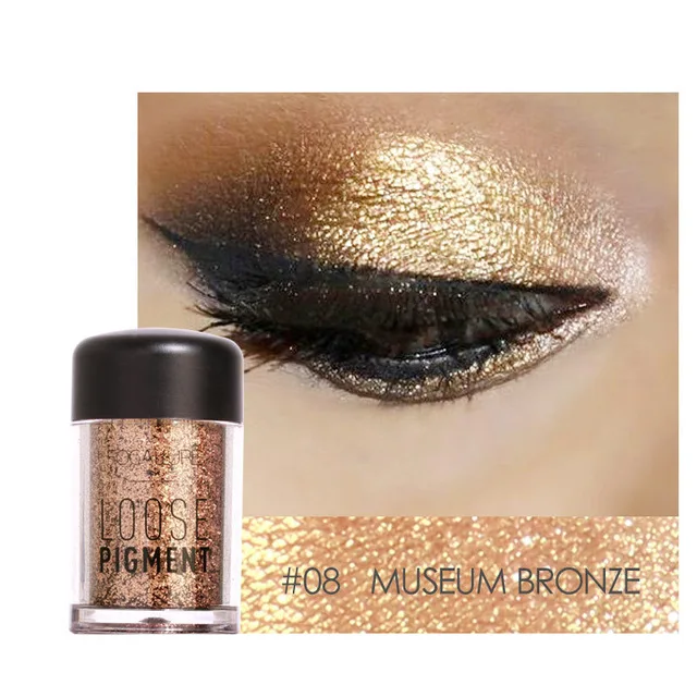 FOCALLURE New Glitter Eyeshadow 12Color Makeup Diamond Lips Loose Makeup Eyes Pigment Powder Easy to wear Waterproof Eyeshadow - Цвет: 8