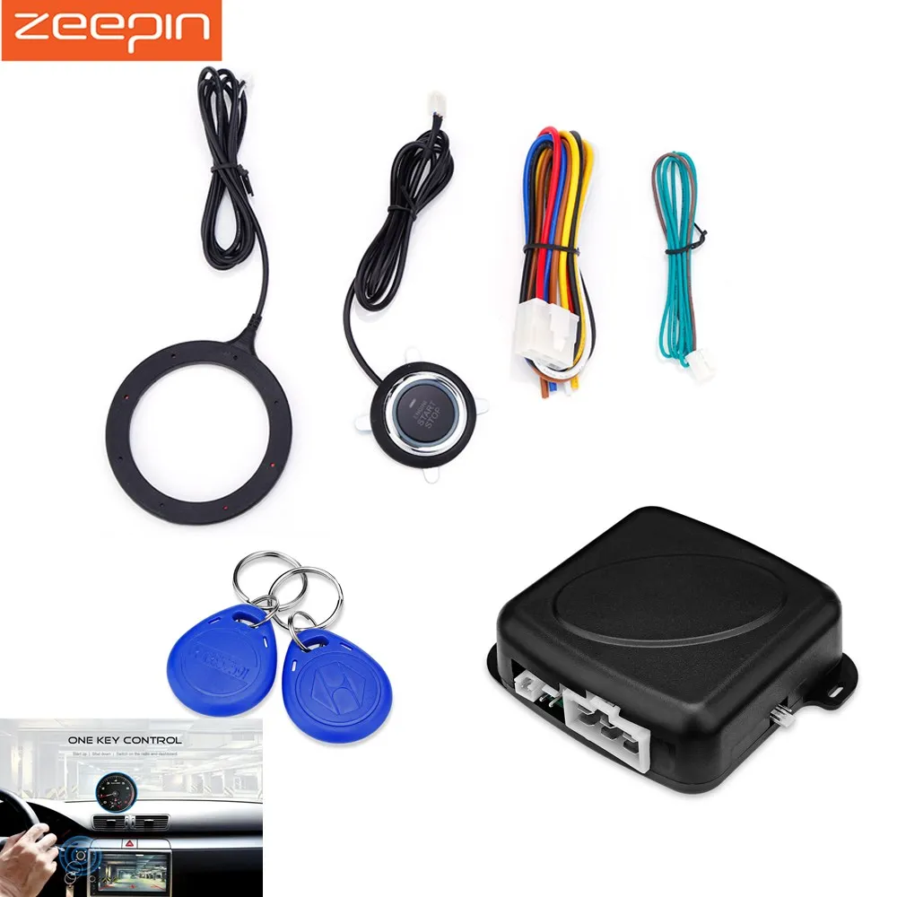 GY902C Car Anti theft System Engine Push Start Button Stop RFID Lock