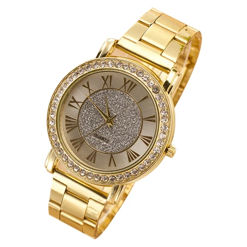 

Popular Business but Casual Designed men's wristwatches Retro Gold Plated Crystal Alloy Analog Quartz NO181 5V6S