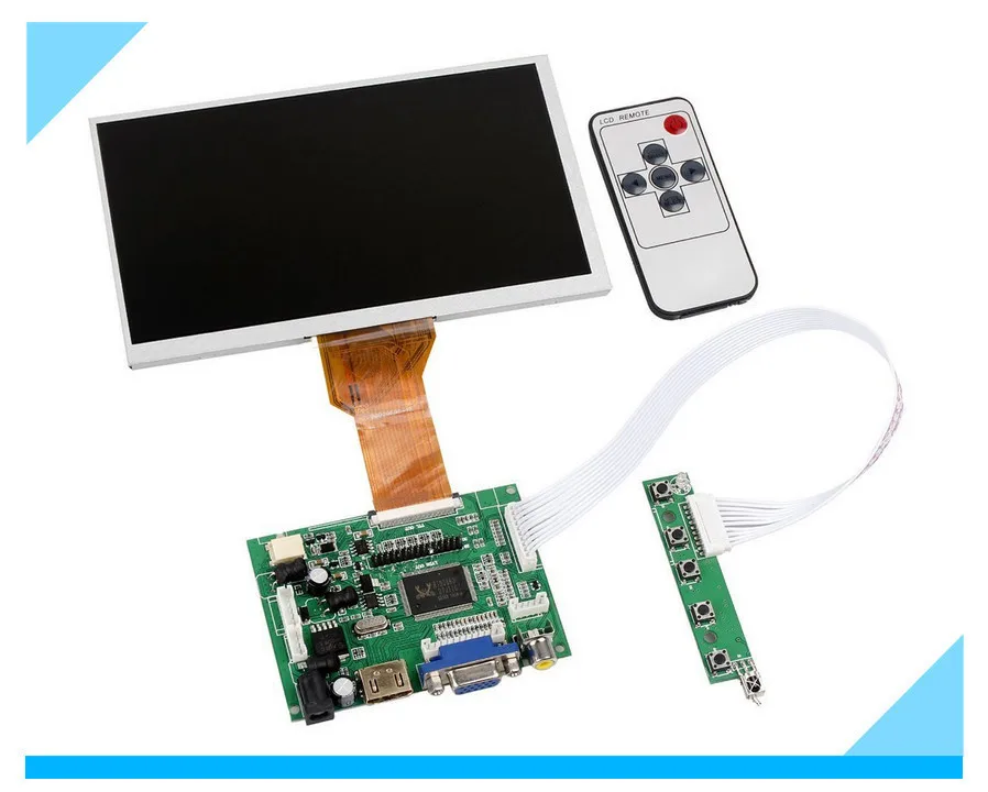 Skylarpu for 9''Inches Raspberry Pi LCD Display Screen TFT Monitor AT090TN12 LCD with HDMI VGA Input Driver Board Controller