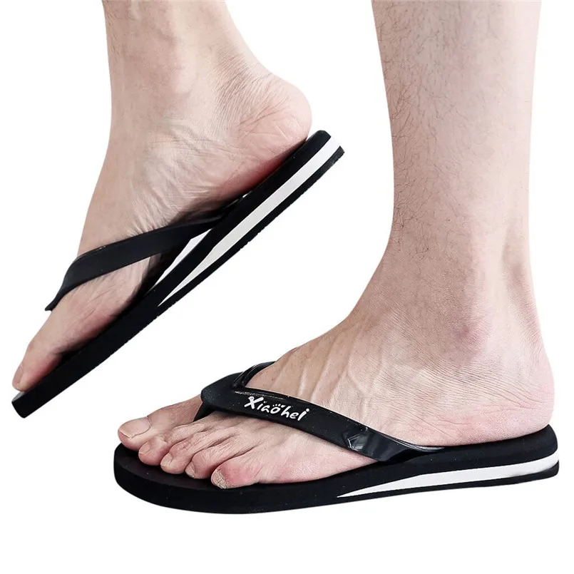 Summer Men Flip Flops Non-Slip Flat Outdoor Beach Bathing Slippers Home Slippers Shoes Mans footwear terlik kapcie Slides 40jy18