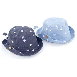 Весенне-летние хлопковые детские шляпа от солнца для девочек мультфильм ковбой шапки для мальчиков девочек солнце ведро шляпы
