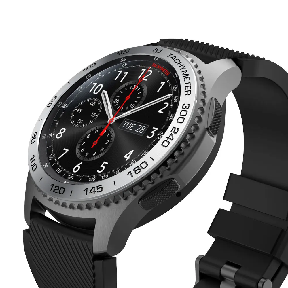 Часы с циферблатом кольцо для samsung gear S3 Frontier/galaxy Watch 46 мм чехол для укладки клеющаяся крышка против царапин защитное кольцо