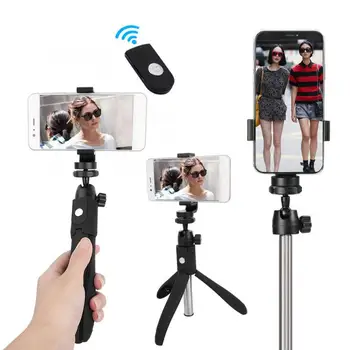 

K05 Mini Folding Multifunctional Selfie Stick Tripod Bluetooth Remote Controller for gopro Phone 360 degree rotation ball head