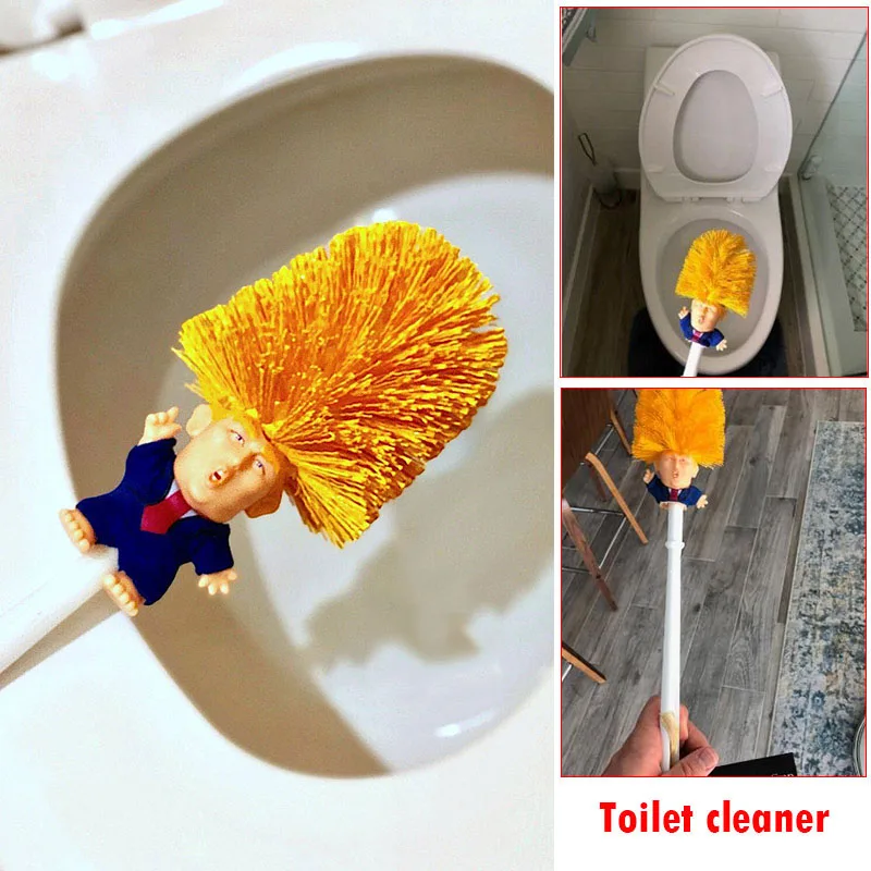 

1 Pcs Donald Trump Toilet Bowl Brush Funny Gag Gift Toilet Great Again RT99