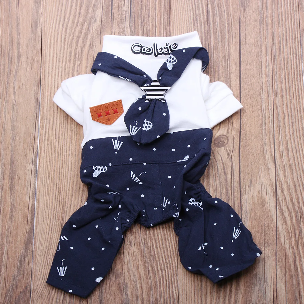 

Boy/Girl Pet Dog Jumpsuit/Dress Navy Lover Apparel Cat Puppy Pants Shirt Skirt Spring/Summer Clothes Appareel