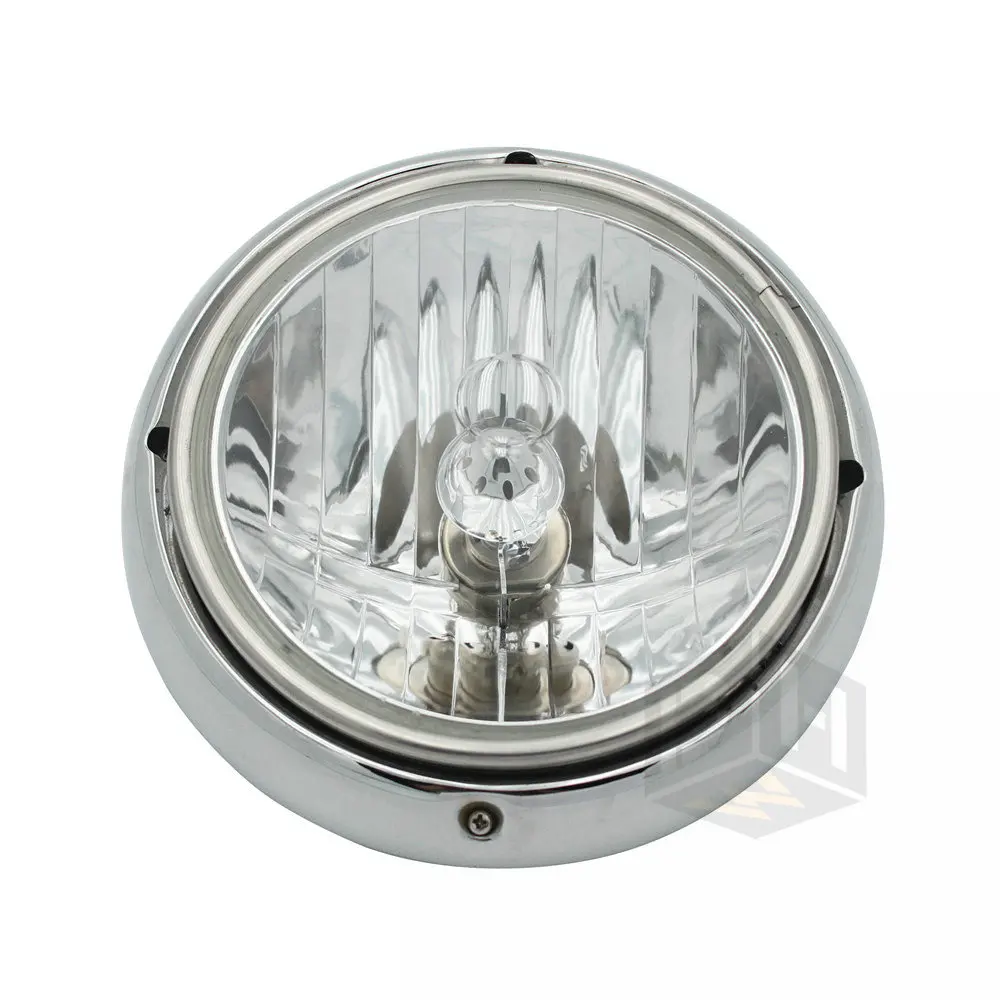 Motorcycle Bullet Tri Bar 5.75" Headlight For Harley Davidson Sportster