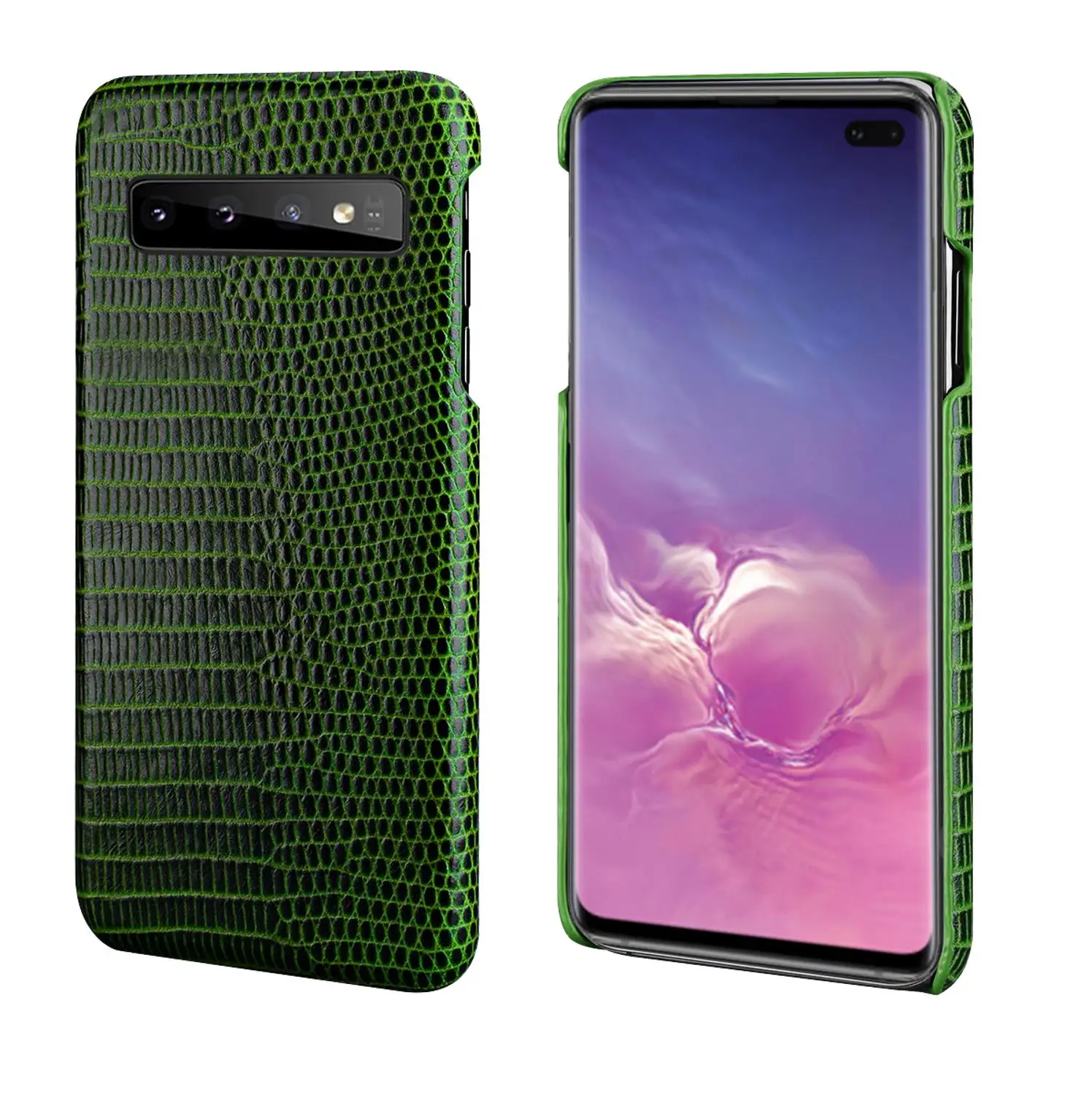 Роскошный футляр для телефона из натуральной кожи для samsung Galaxy S10 Plus S10 Note9 Note8 с узором ящерицы, задняя крышка