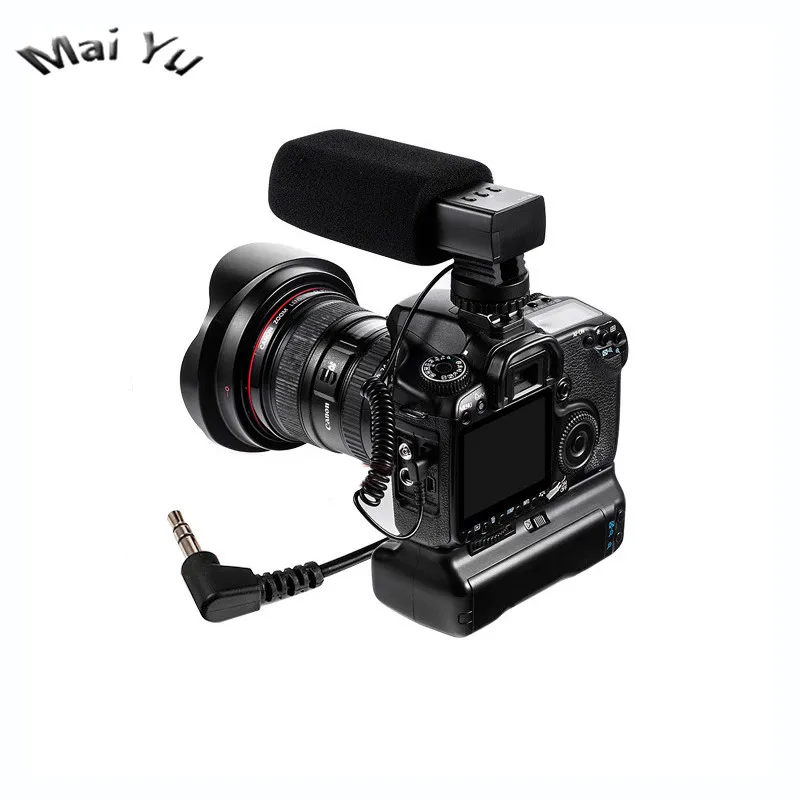 

Professional SLR Camera Interview Microphone Condenser Reporter Cardioid DV Microfone Shooting Shock Mount 3.5mm Stereo MC-02