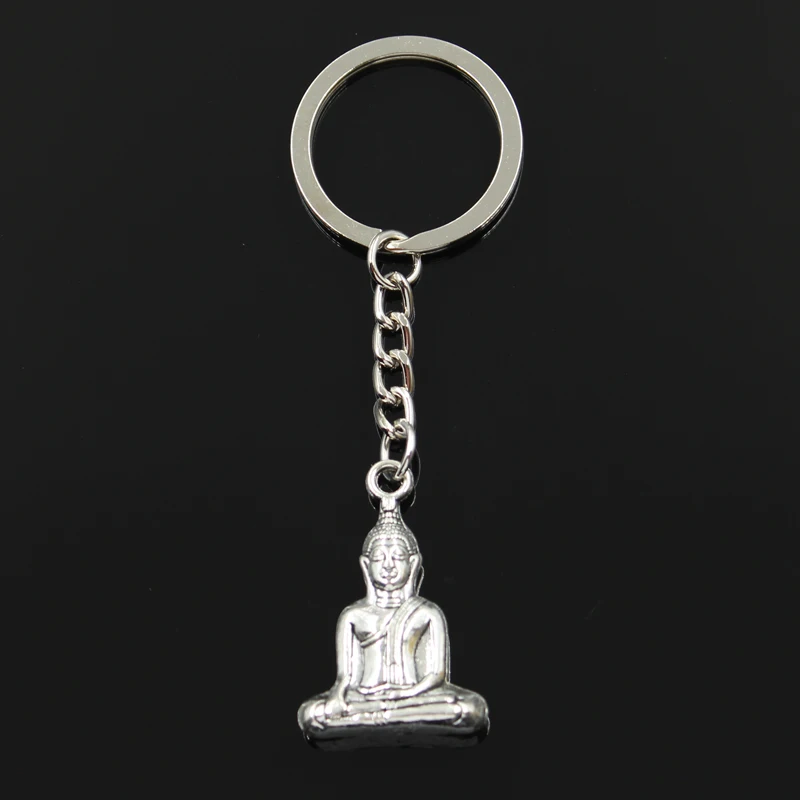 New Fashion Keychain 35x23mm Meditate Buddha Pendants DIY Men Jewelry