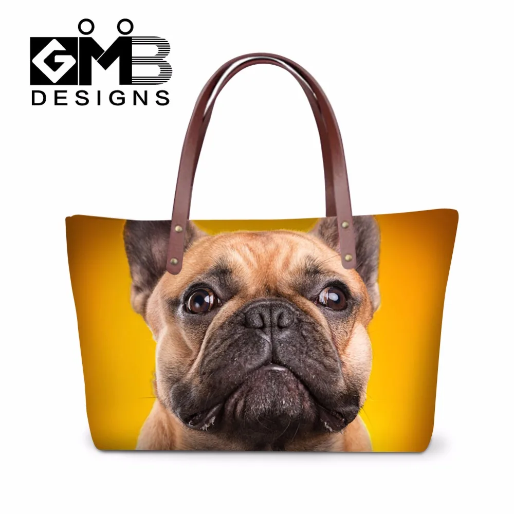 

New Bulldog Shoulder handbags for Women Cute Dog Animal Summer Hand Bags for Girls Large Tote Bags for Teenagers Female Side Bag
