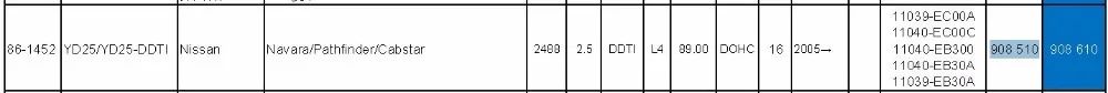 908610 YD25 YD25DDTI 2.5L полный цилиндр головы в сборе 2488ccm 2,5 DDTI L4 DOHC 16 V 11040-EC00C 11040-EB30A 11039EC00A