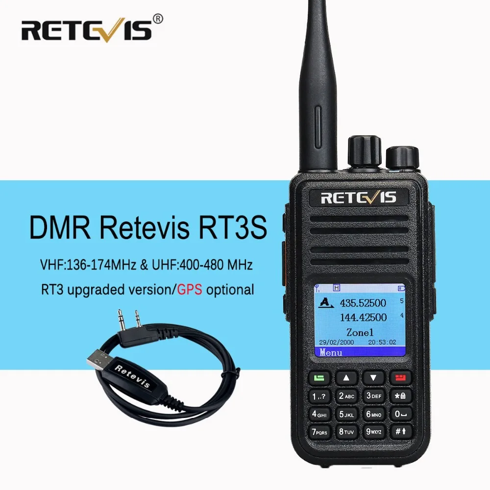 New Original Retevis RT82 DMR Radio Dual Band UHF/VHF SMA-M Antenna 144/430MHz