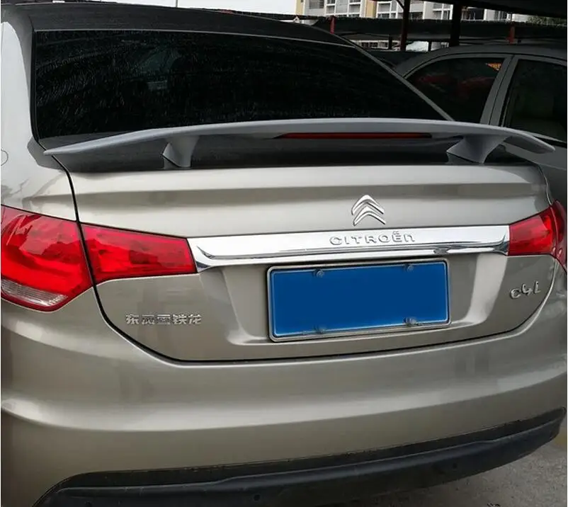 

NEW ABS PRIMER CAR REAR WING TRUNK LIP SPOILER FOR Citroen C4 C4L 2011-2017 (With LED LAMP)