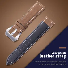 Ремешок для часов из натуральной кожи, совместимый для 18 мм, 20 мм, 22 мм, 24 мм, ширина ремешка, аксессуары для часов, матовый ремень, ремешок из натуральной кожи