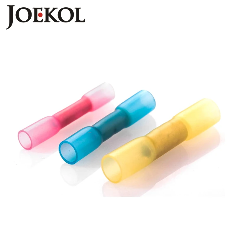 

100Pcs/Lot High Quality BHT1.25 BHT2 BHT5 Insulated Heat Shrink Butt Wire Electrical Crimp Terminal Connector