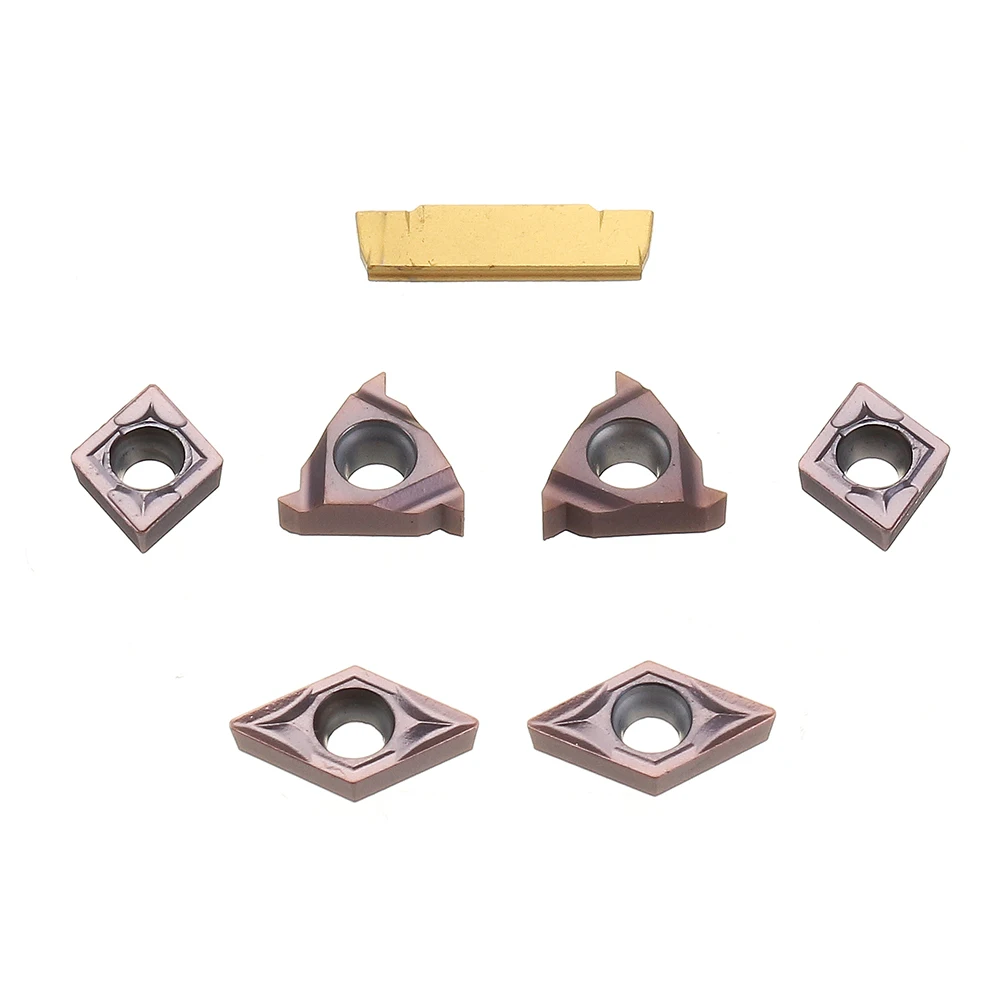 

7pcs Carbide Insert Set for 10mm Shank Turning Tool Holder CCMT060204/11IR/11ER/MGMN200/DCMT070204