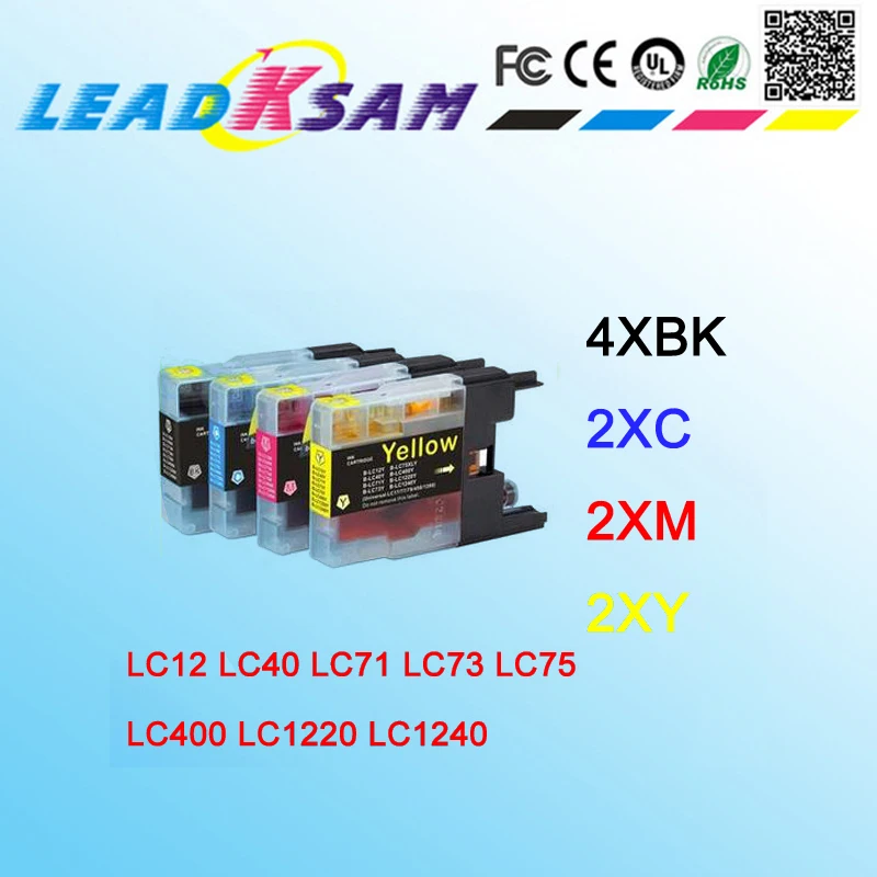 10x чернильные картриджи совместимые с LC12 LC17 LC40 LC71 75 79 LC1220 1240 LC1280 | Компьютеры и офис