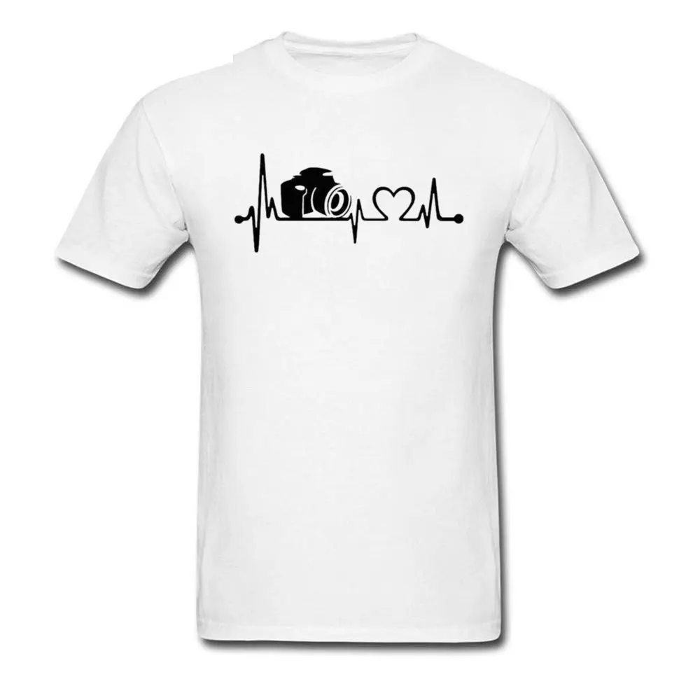 

Male Basic Tops/Tees Shoot Photography Heartbeat Print Tshirt Simple Style Design Ahegao Toronto Men's T Shirts Plus Size