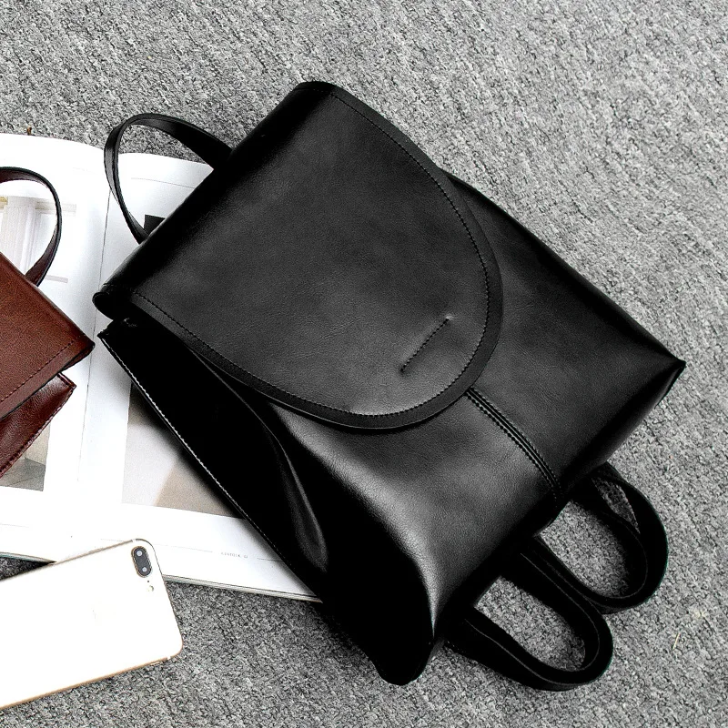 

2018 new retro wild color solid color personality trend ladies backpack