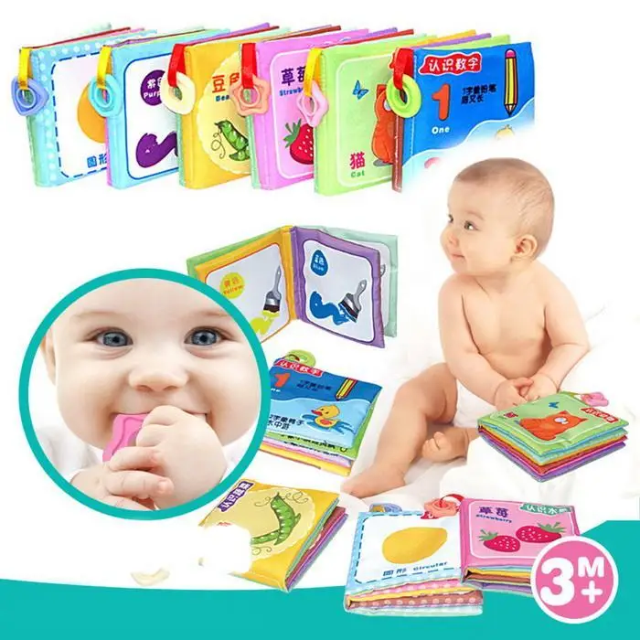 Прочный моющийся раннее развитие ребенка книга обучения 1 x книга обучающая моющаяся, 0,01 кг игрушки> 3 месяца