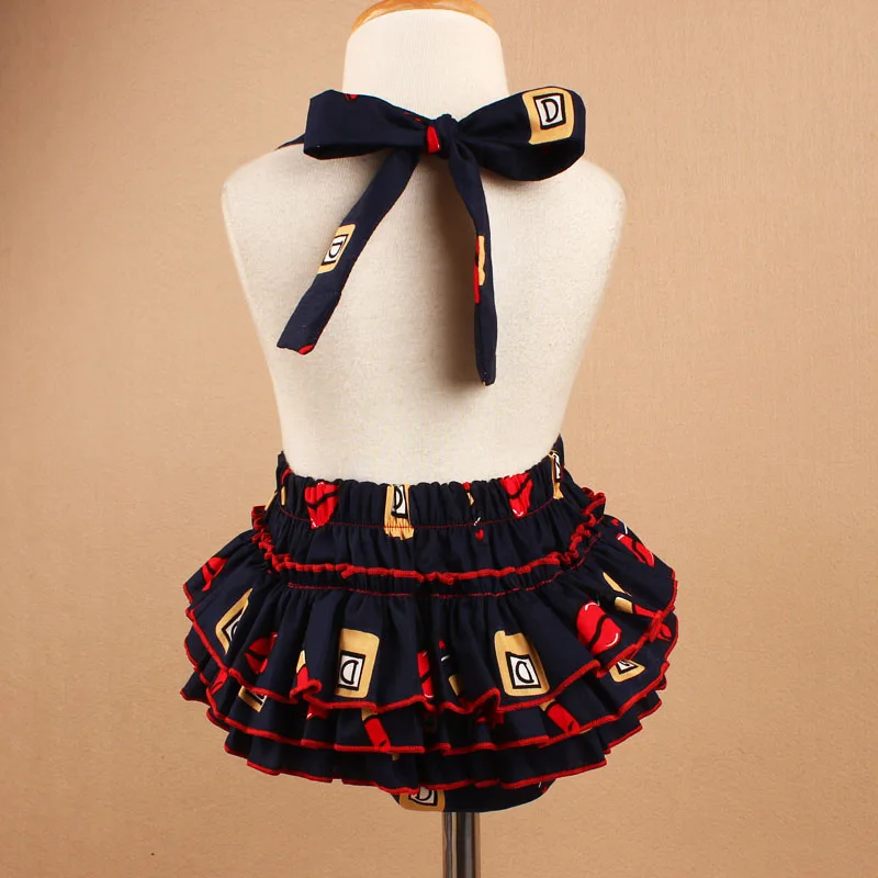 Cute Baby Girls Ruffled Cotton Rompers and Headband Set Lipstick Sleeveless Romper Little Girl Summer Clothes Baby Beach Set (10)