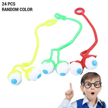 

24 Pcs Stretchy Big Eyeballs Elastic Silicone Eye Ball Kids Sticky Squeezing Play Tricks Jokes Educational School Interact Toys