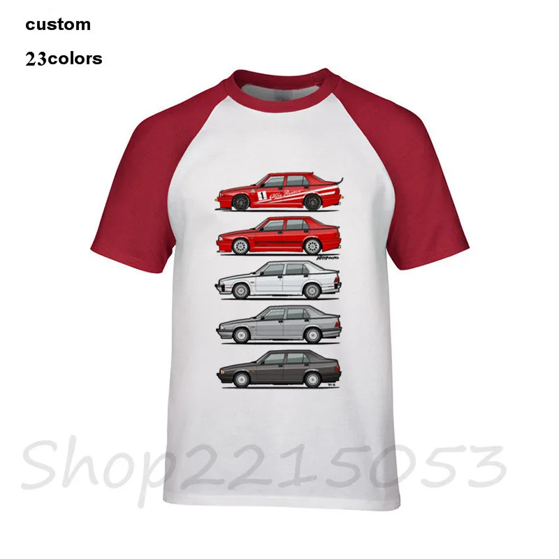 

New Cool Stack of Alfa Romeo T Shirts 75 Tipo 161 162B Milanos Short Sleeves Cotton Tee Tops Men Best Fathers Day moto t-shirt