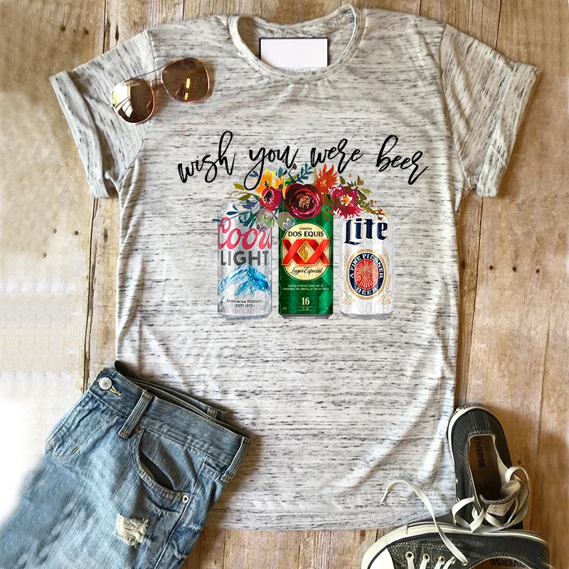 

2019 Coors light shirt beer succulent tshirt beer tee drinking tops girls summer miller lite top mama clothes print shirts