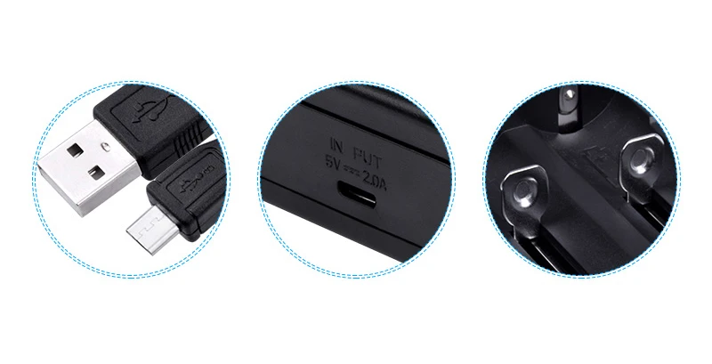 Thbelieve 18650 Battery Charger 2 Slots Smart LED Baterie Chargers AAAAA 1.2V NICDNIHM 2665018500 3.7V-4.2V Batery Chargeur) (5)