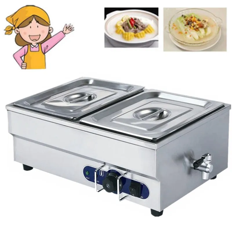 Лидер продаж Нержавеющая сталь водяной бане столешницы Электрический bain marie стол Еда Теплее Электрический Еда теплее контейнер