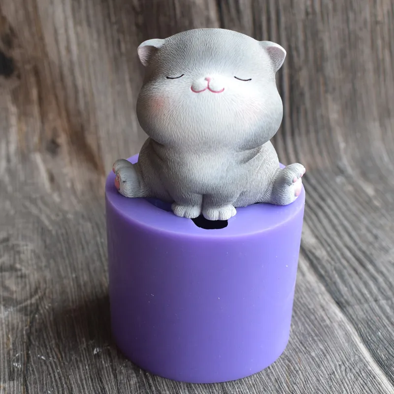 

NEWEST Kittens Silicone Fondant Cake Molds Lovely Cat Chocolate Sugarcraft Mould for Cupcake Decorating SQ15101-105