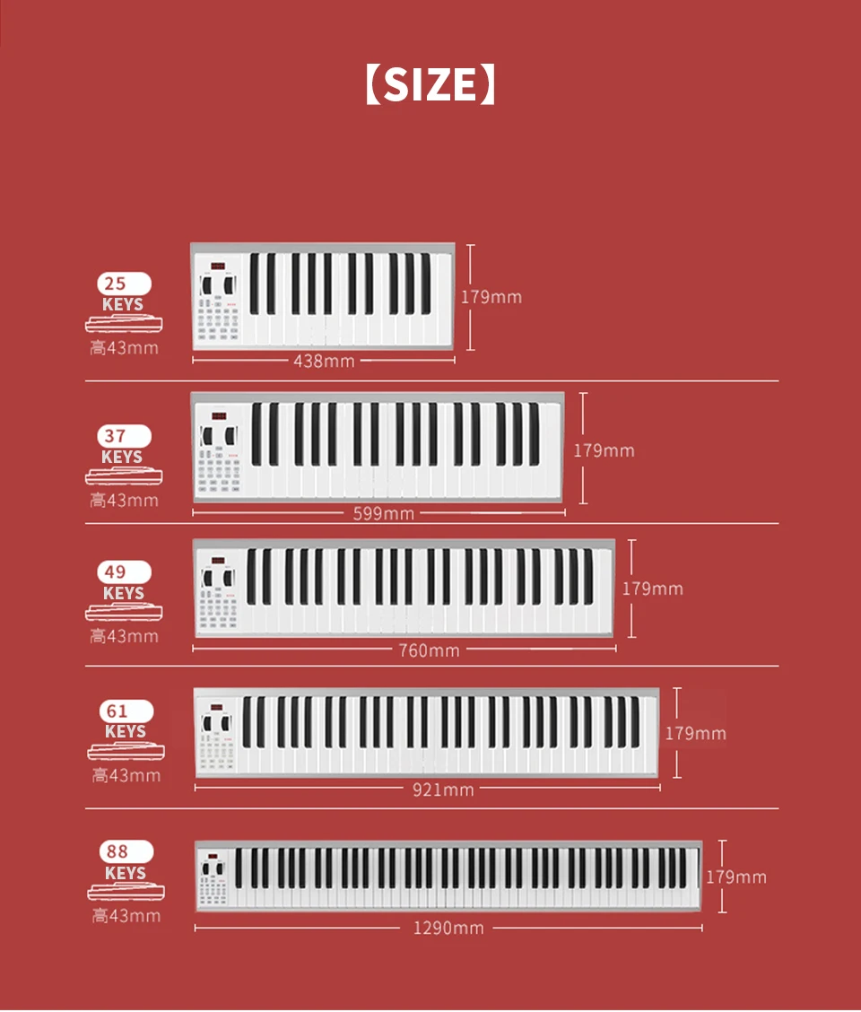 Za-o портативный 61/88 ключ мульти founcation миди countrol электронного фортепиано цифровая клавиатура музыкальные инструменты - Цвет: 49 KEYS