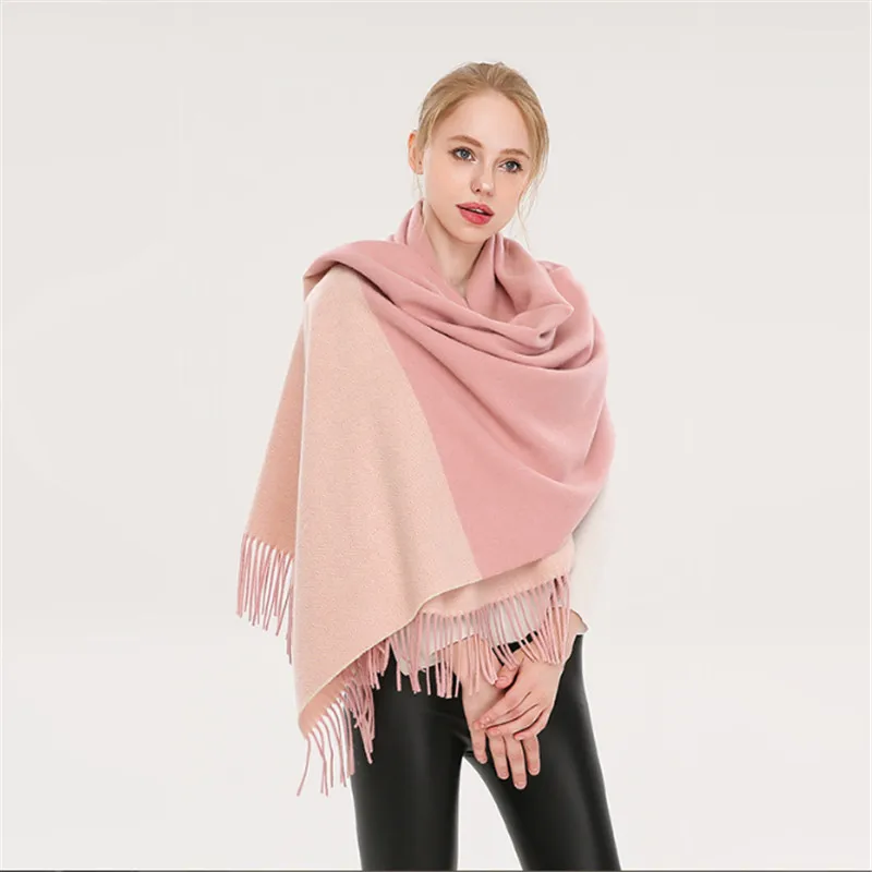 

Multicolored herringbone wool scarf 18 autumn winter fashionable new shawl European and American fringed scarf gifts