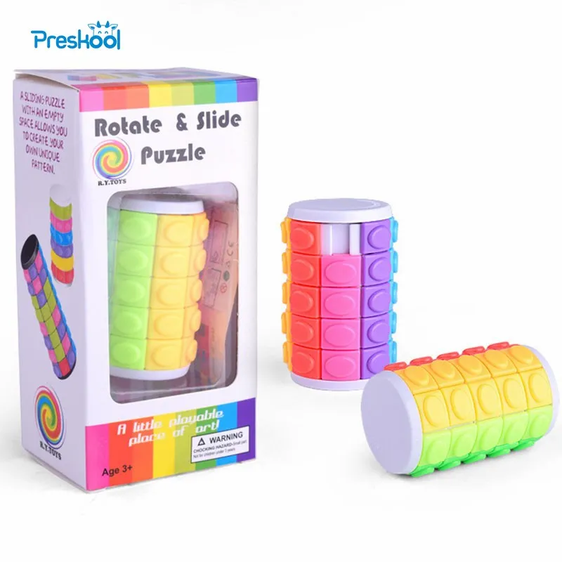 

Preskool Decompression Magic Cube Creative Sliding Puzzle Anti-stress Cylinder Education Toy